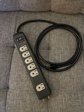 A.P.C. Black 6-Outlet Surge Protector 70” (5.83 feet) Power Cord Length